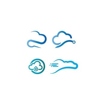 cloud logo template vector