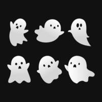 Halloween ghosts collection vector