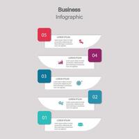 infografía, gráficos presentación. negocio concepto, cuadro, pasos, proceso. infografía datos visualización. puesta en marcha modelo vector