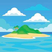 A tropical beach with crystal clear water vector