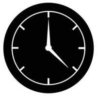 A black and white clock face with no number vector