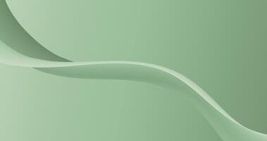 elegant green wavy object background with soft color vector