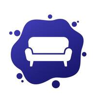 couch, sofa icon, design vector