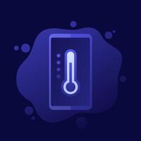 Smart thermostat icon, design vector