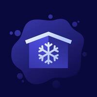 cold storage icon, design vector