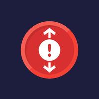 height warning icon, sign vector
