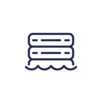 Data lake icon, line pictogram vector