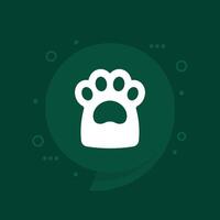 paw of a cat, dog icon vector