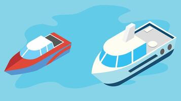 Sea transportation services isolated illustration vector