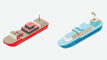 Sea transportation services isolated illustration vector