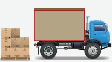 Cargo transportation and delivery illustration vector