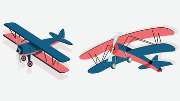 aire transporte aviones aislado ilustración vector