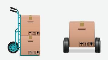 Cargo transportation and delivery illustration vector