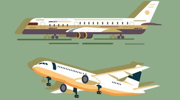 aire transporte aviones aislado ilustración vector