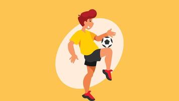 Boy in playground playing sports illustration vector