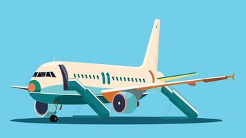 aire transporte aviones aislado ilustración vector