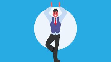 Man character dancing illustration vector