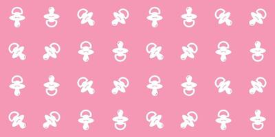 Seamless pattern with baby pacifier. Delicate background for packaging, diapers, bed linen, wallpaper, cards. Horizontal illustration. vector