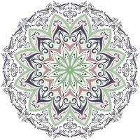 vistoso mandala diseño blanco antecedentes. vector