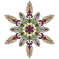 vistoso mandala diseño blanco antecedentes. vector