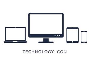 Smart phone, tablet, laptop and desktop computer icon. vector