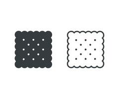 Cookie icon set. Cracker icon. Biscuit icon set vector
