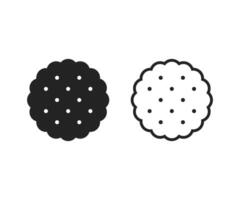 Biscuit icon set. Cookie icon vector