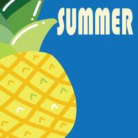 Pineapple summer fruit background vector