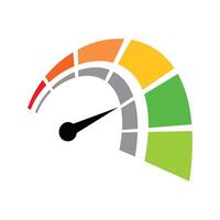 Color speedometer icon colorful Speed meter Heating temperature scale illustration vector