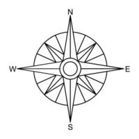 compass icon design. navigation guidance sign and symbol. vector