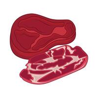 ilustración de carne vector