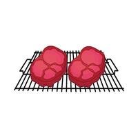 illustration of grill meat vector