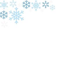 Navidad copos de nieve frontera vector