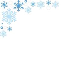 Navidad copos de nieve frontera vector