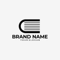 LETTER C INITIAL BOOK LOGO ICON ILLUSTRATION vector