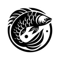 Arowana logo icon. Arowana fish logo illustration design vector