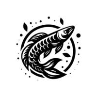 Arowana logo icon. Arowana fish logo illustration design vector