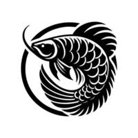 Arowana logo icon. Arowana fish logo illustration design vector