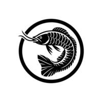 Arowana logo icon. Arowana fish logo illustration design vector