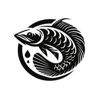 arowana logo icono. arowana pescado logo ilustración diseño vector