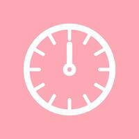 Clock icon in trendy flat style isolated on pink background. Time watch symbol for your web site design, logo, app, UI. illustration. vector