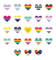 orgullo mes corazón bandera lgbtq celebracion vector