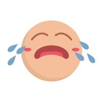 Crying baby icon. Throw a tantrum baby. vector