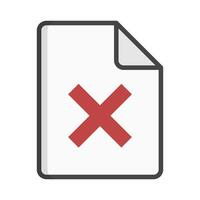 Flat design corrupted file icon. vector