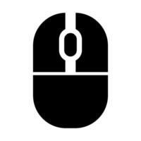 Computer mouse silhouette icon. vector