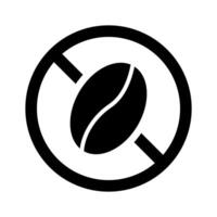 Non caffeine silhouette icon vector