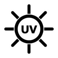 Simple ultraviolet sun icon. vector