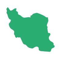 Flat design Iran map icon. vector