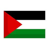 Flat design Palestinian flag icon. vector