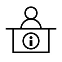 Reception icon. Information center icon. vector